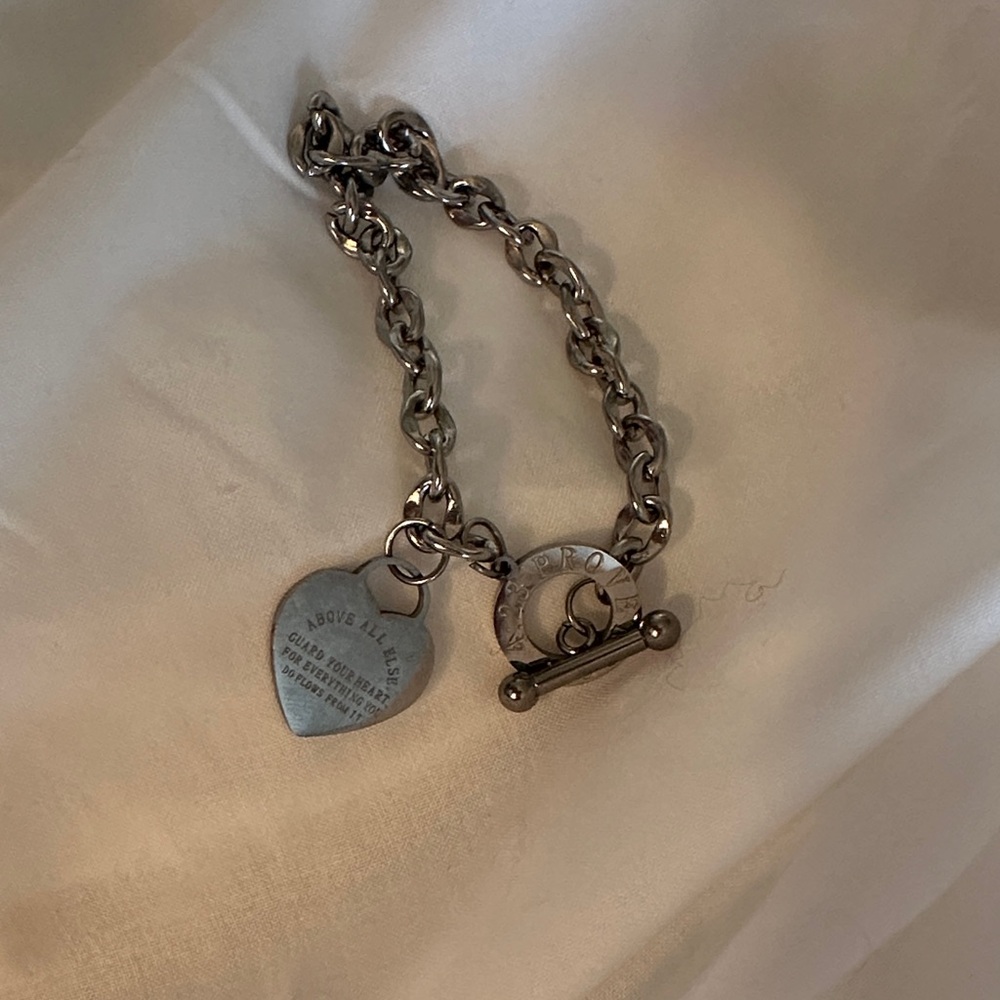 Silver Heart Charm Bracelet